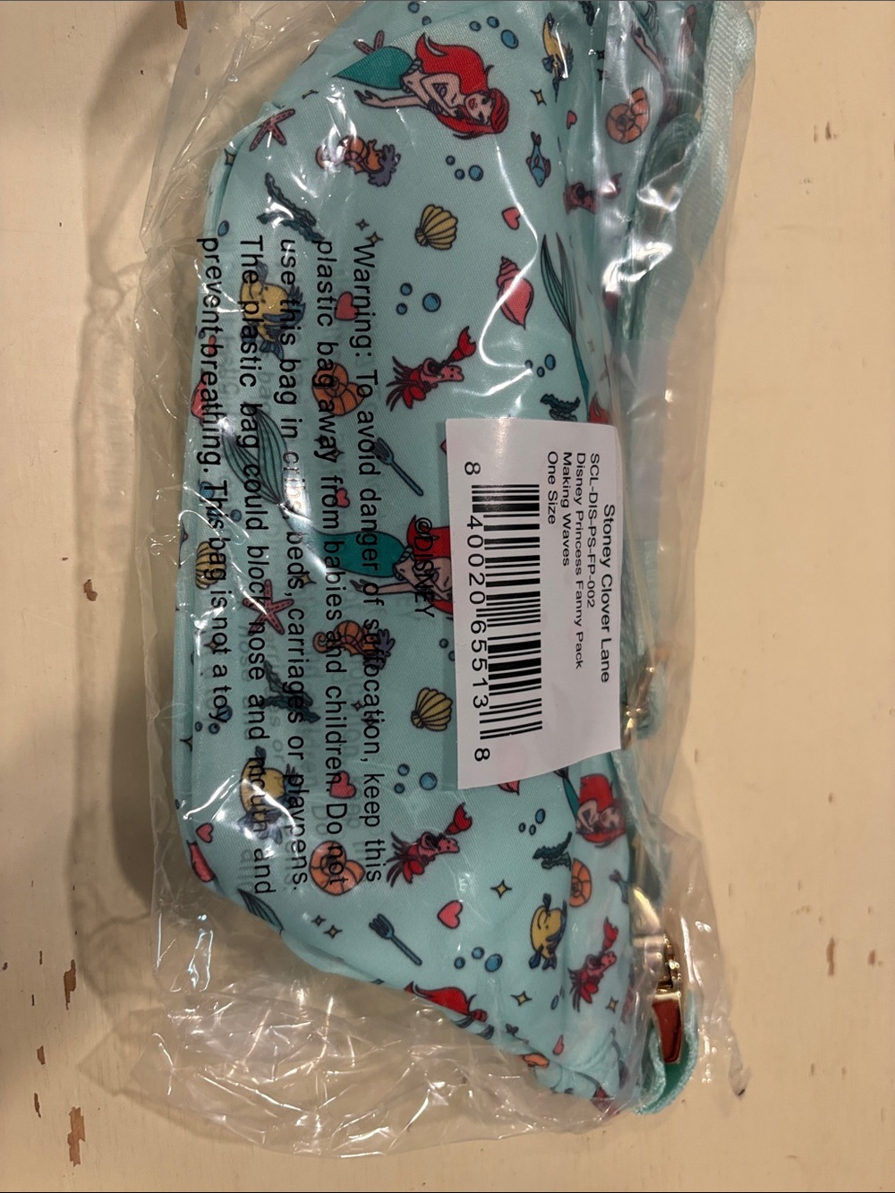 Disney Stoney Clover Ariel Print Fanny Pack NWT - Picture 2 of 3